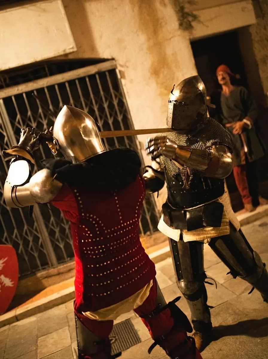 Taverne chaleureuse lors d'une soirée médiévale